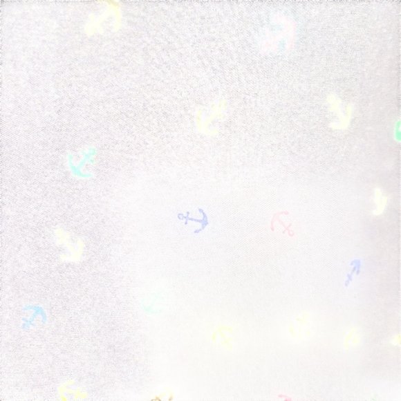 Navy Blue Yam & Sea Anchor Print Skirt With Side Zipper Closure and short under - Picture 2 of 5